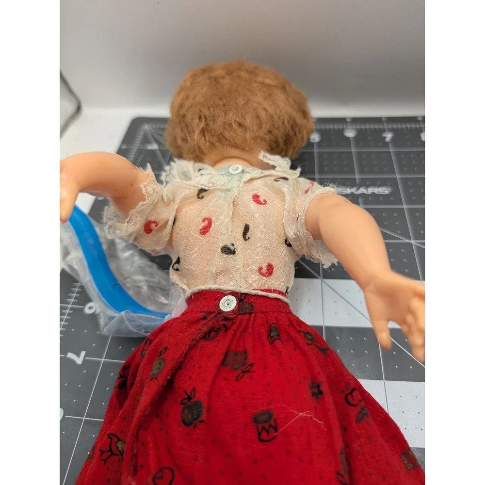 Sleepy blue eye Red hair 18 inch fashion doll 50's 60s x marked on butt w/ heels